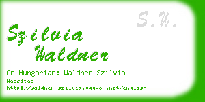 szilvia waldner business card